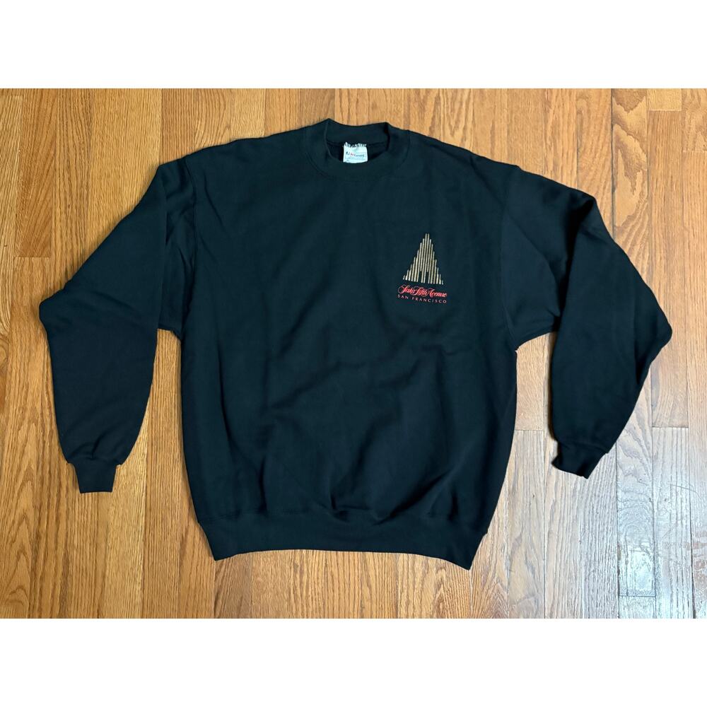 Vintage Saks Fifth Avenue San Francisco Sweatshirt Black Hanes XL 80 90 Crewneck